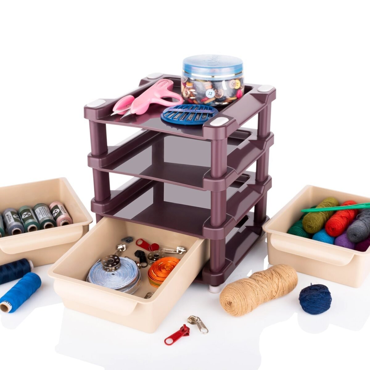 Mini 3 Layer Drawer Used for storing makeup equipment’s and kits used by women’s and ladies. - Image 3