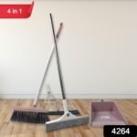 Dustpan, Kitchen Wiper, Window Cleaning Squeegee Tool & Broom Brush (4 Pcs Combo) - Image 2