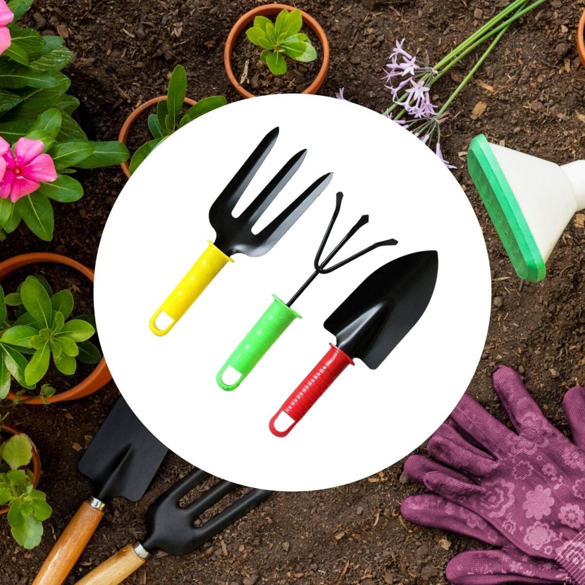 Colorfull Garden Tool Set Set of 3Pc - Image 1
