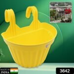 Multicolor Hanging Plastic Planters Orchid Relling , For Plantation, Planters for Balcony and Home Gardening, Indoor, Outdoor (1 Pc ) - Image 2