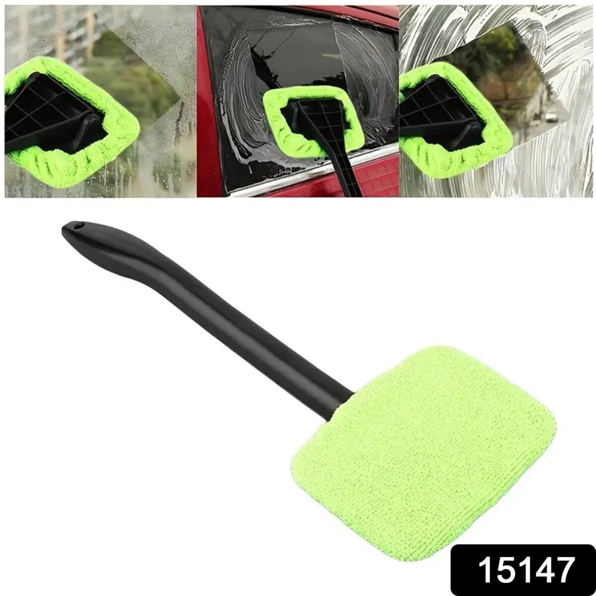 Windshield Clean Car Glass Cleaner Wiper With Microfiber Cloth (1 Pc / 38 Cm Long) - Image 2