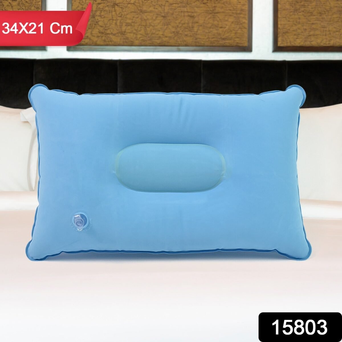 Comfortable Inflating Travel Pillow (34×21 Cm / 1 Pc / Mix Color) - Image 2