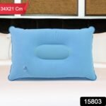 Comfortable Inflating Travel Pillow (34×21 Cm / 1 Pc / Mix Color) - Image 2