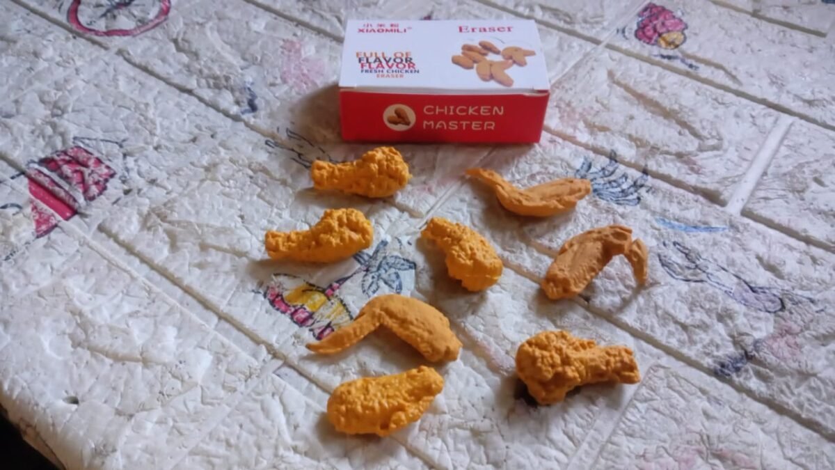 Cute Chicken Wing & Leg Erasers for Kids & Students (8 Pc Set) - Image 8
