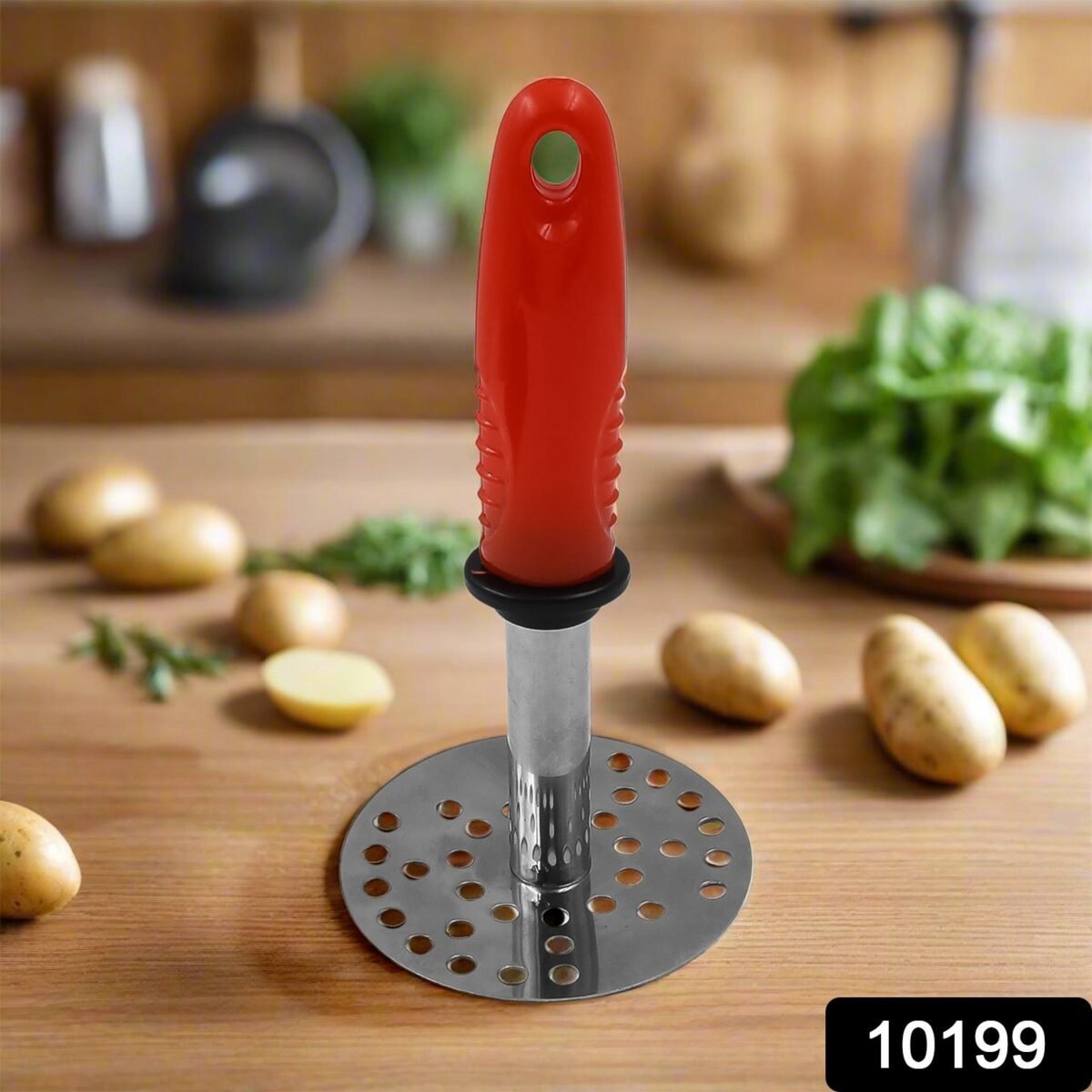 High Grade Stainless Steel Potato Masher Paubhaji / Pav Bhaji Masher with Plastic handle (1 Pc) - Image 2