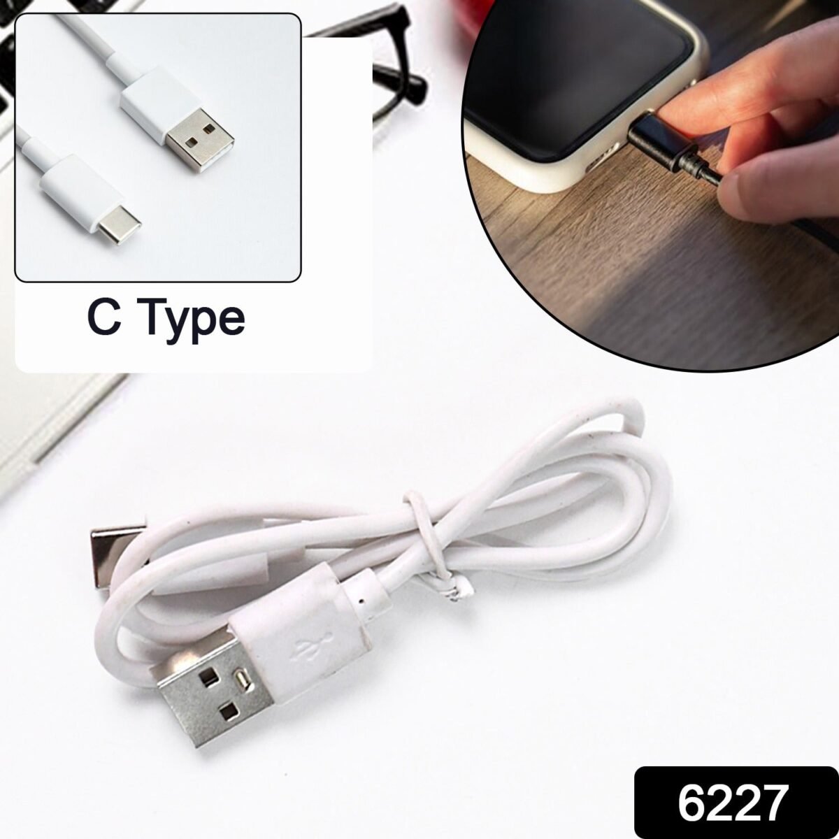 Type C Charging Cable – Universal for Smartphones, Tablets (50cm) - Image 2