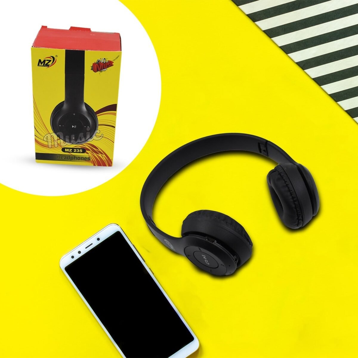 Wireless Headphone Over The Head Bluetooth Headset Foldable Headband Hands-free with Calling Function (1 Pc) - Image 1