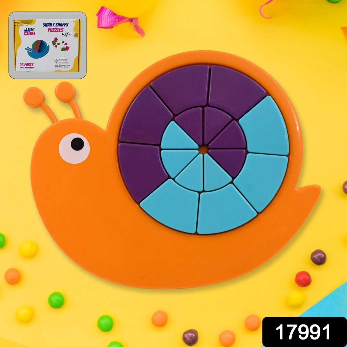Mini Snail Puzzle – STEM Educational Toy, Puzzle Games for Ages 3-6 (Mix Color) - Image 2