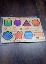 Wooden Triangles Puzzle Learning Educational Board (1 Set / 28×20 Cm) - Image 7