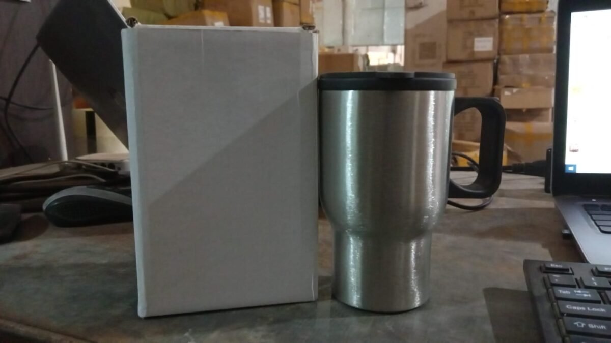Stainless Steel Vacuum Glass Insulated Glass Coffee Cups (With Lid & Handle / 1 pc) - Image 8