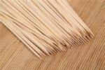 Camping Wooden Color Bamboo BBQ Skewers Barbecue Shish Kabob Sticks Fruit Kebab Meat Party Fountain Bamboo BBQ Sticks Skewers Wooden (30cm) - Image 5