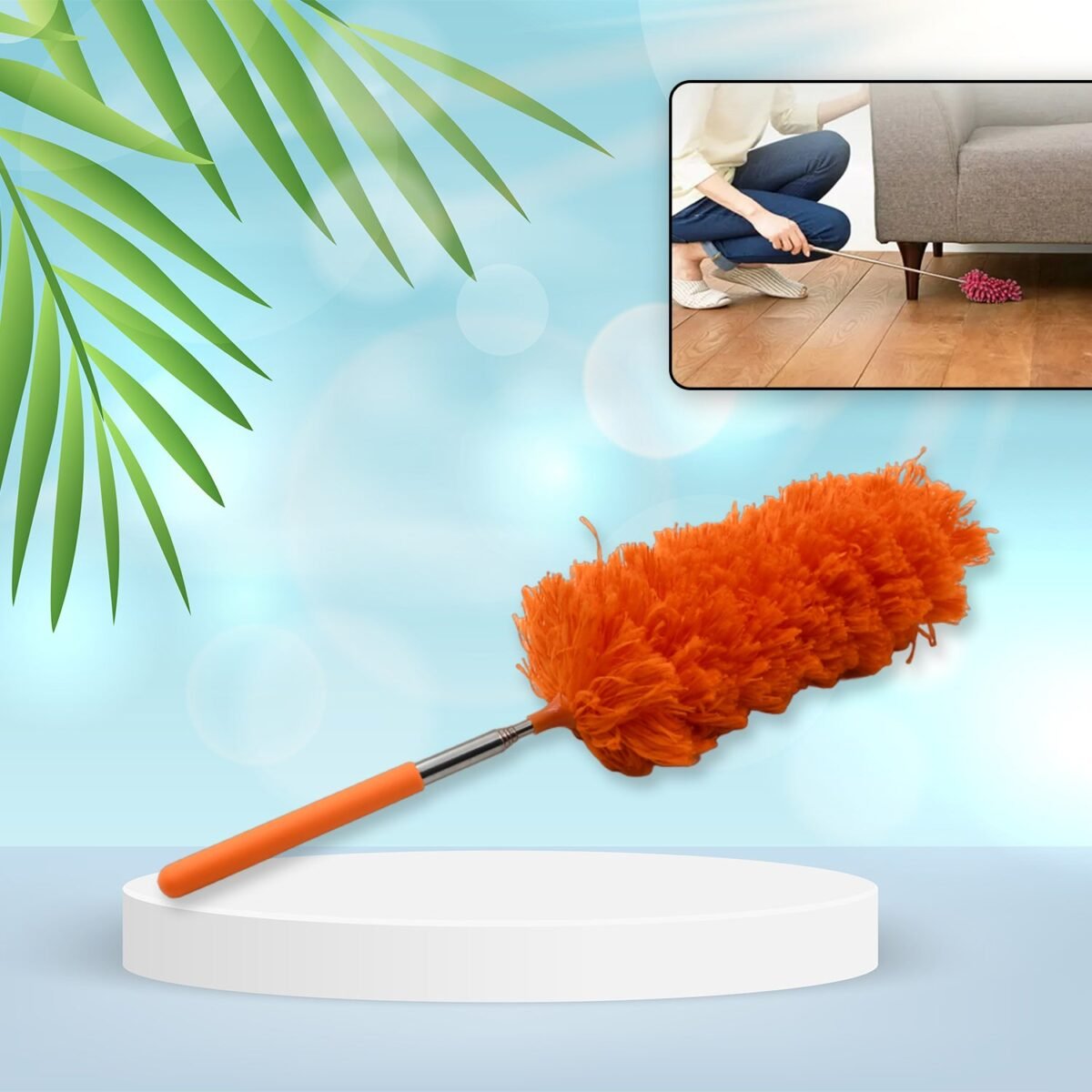Adjustable Extendable Microfiber Duster – Washable Cleaning Tool - Image 1