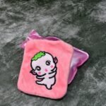 Pink Cartoon Small Hot Water Bag with Cover for Pain Relief - Image 6