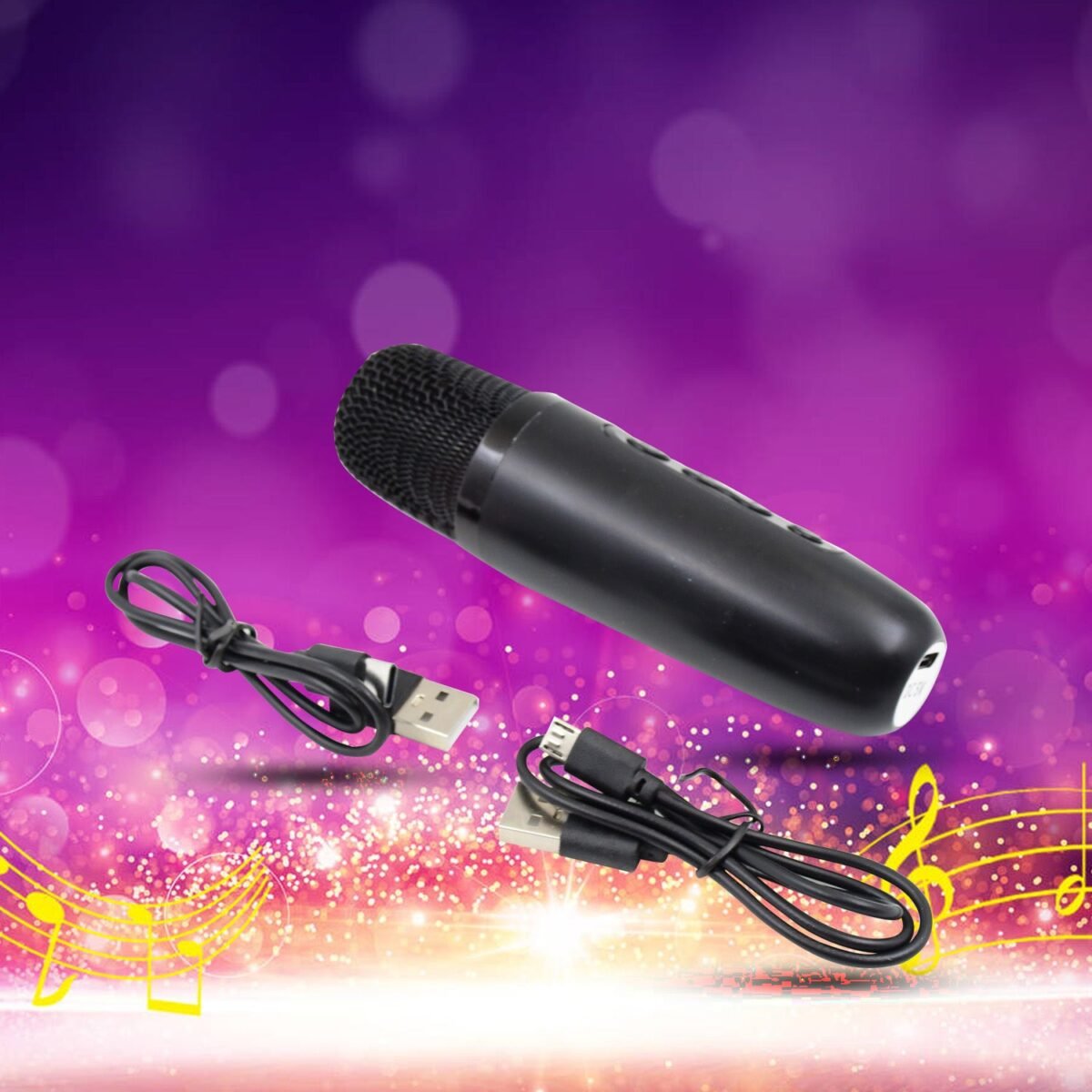 Wireless Bluetooth Speaker 5W High Bass with Wireless Mic / Microphone, LED Torch, Solar Charging, Support USB & Adjustable Strap (1 Set) - Image 6