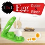 2 in 1 Double Cut Boiled Egg cutter with stainless steel wire for easy slicing of boiled eggs. - Image 5