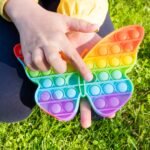 Fidget Toy Push  Bubble Fidget Sensory Toy for Kids and Adults Fidget per Stress Reliever Sensory Fidget pers (Butterfly & Car Shape / 1 Pc)