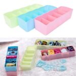 5 Compartments Socks / Handkerchief / Underwear Storage Box Socks Drawer Closet Organizer Storage Boxes (pack of 2) - Image 5