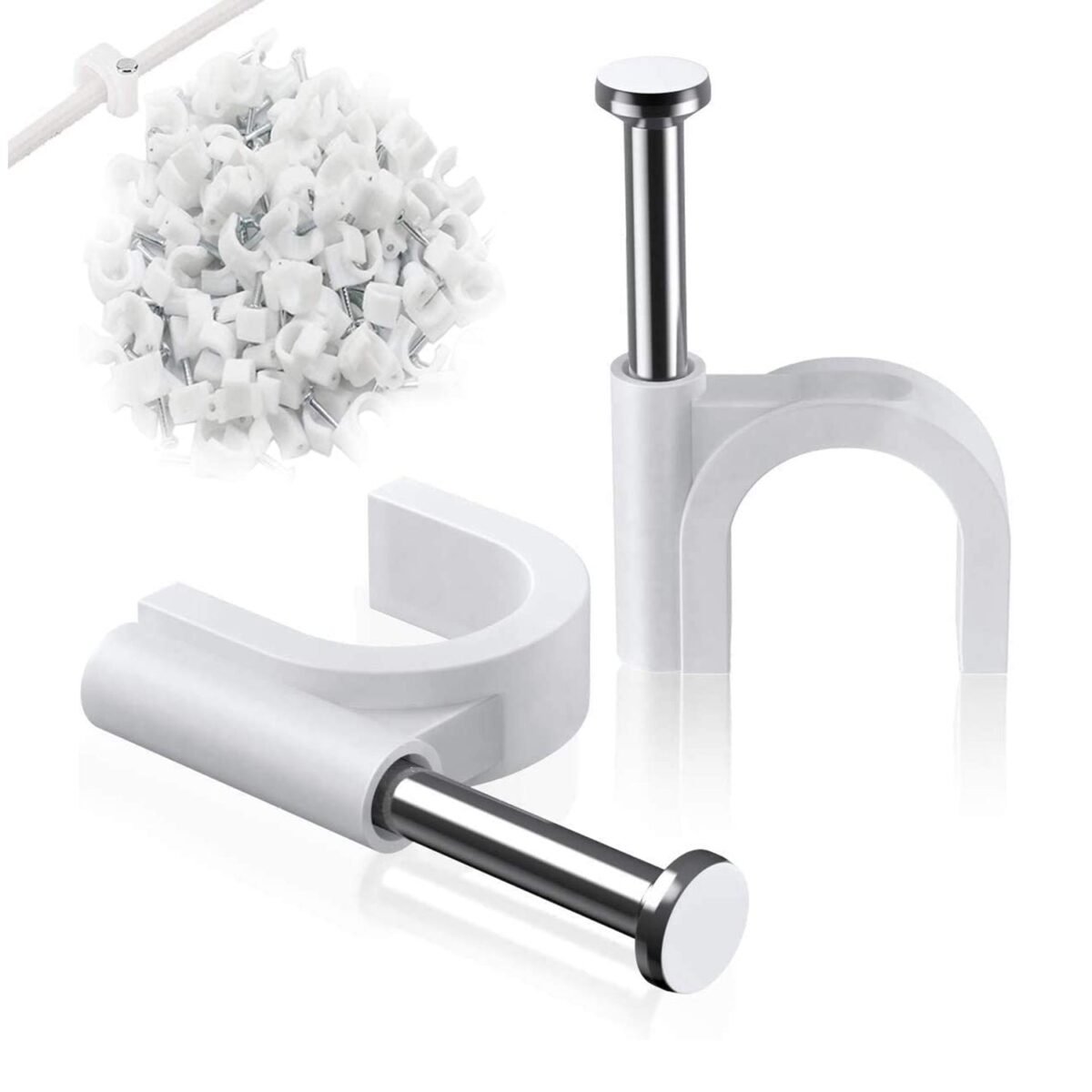 100 Pc 6 MM Cable Clip used in all kinds of wires to make them stuck and holded in walls etc. - Image 8