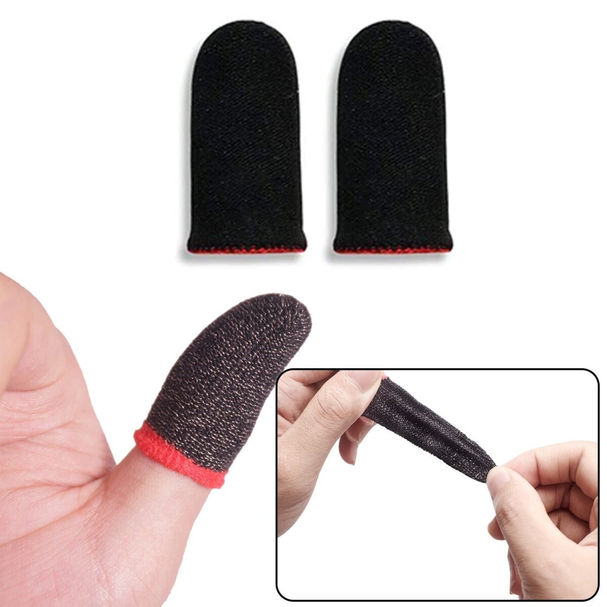 Thumb & Finger Sleeve for Mobile Game, Pubg,Cod,Freefire (1Pair only) - Image 1