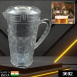 Mocktail Pet Jug  Plastic Jug With lid, Drinking Beverage Jag, Transparent Tableware  Reusable BPA Free, Plastic Water jug for Home use, Perfect for Home, Restaurants - Image 2