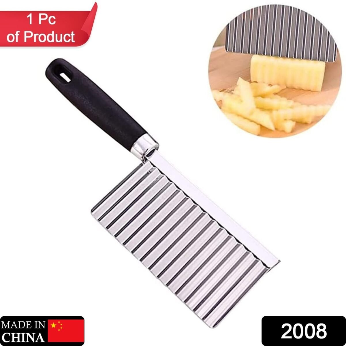 Stainless Steel Crinkle Cutter Knife for Salad and Vegetables - Image 2