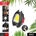 Triangular Camping Flashlight with Lighter – 6 Modes, 3 Colors, Waterproof, Magnetic Keychain - Image 2