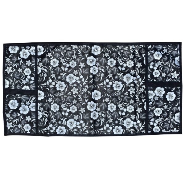 Microwave/Oven Top Cover with 4 Utility Pockets (Mix Design)