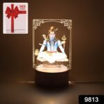 Beautiful 3D Lord Shiva Frame with Soft White Light (1 Pc) - Image 2