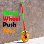 Plastic Single Wheel Push Run toy with handle and two lights on wheel. push toy for Kids. - Image 5
