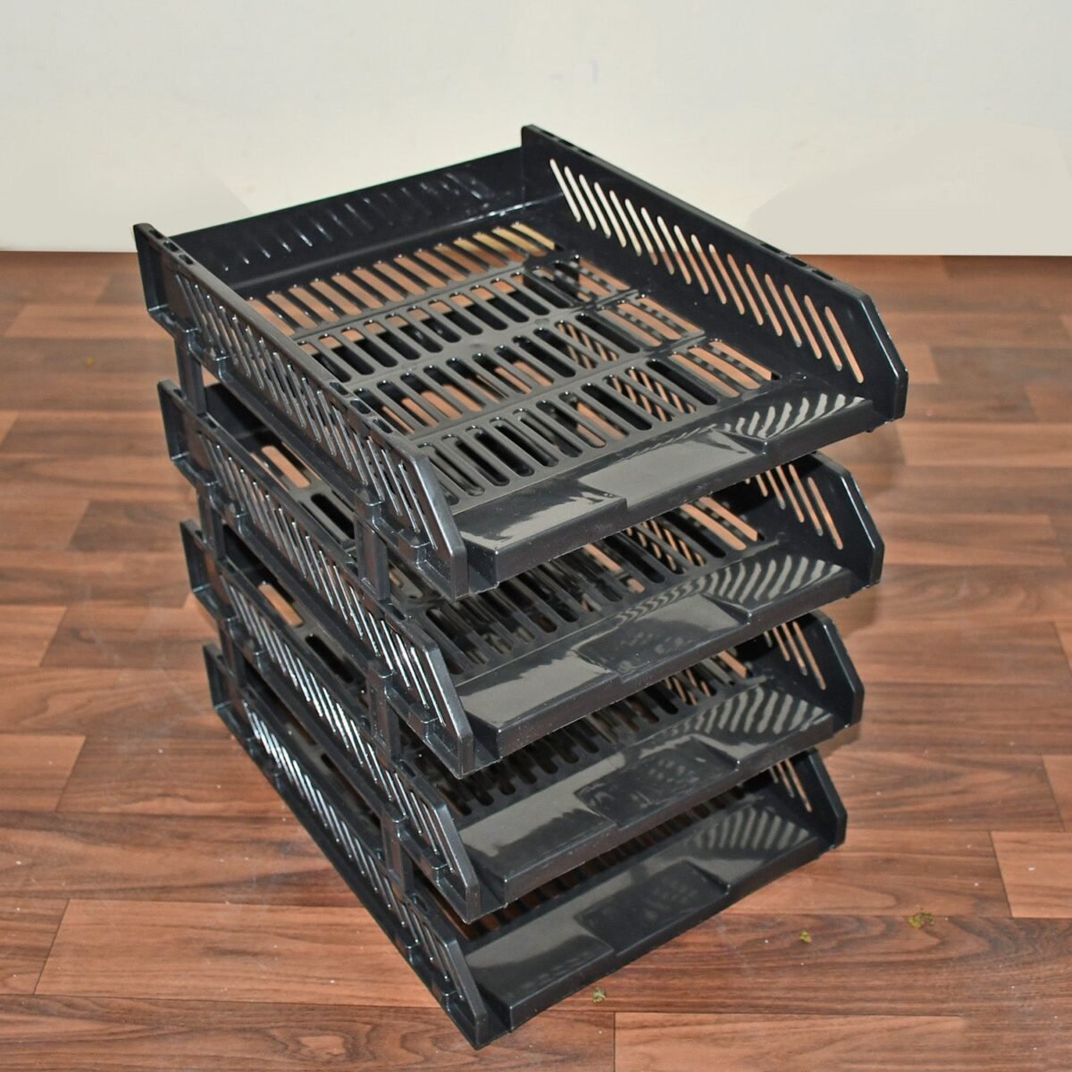 4-Layer Multifunctional File Rack with Drawers for Office Desk - Image 4
