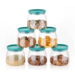 Matka Shaped Jar with Air Tight & Leak Proof Lid (Multicolour) (Set of 6) (900Ml) - Image 8