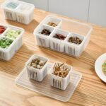 Fridge Storage Boxes Freezer Storage Containers, Container for Kitchen Storage Set, Storage in Kitchen, Vegetable Storage, Draining Crisper Refrigerator Food Box (1 Pc) - Image 4