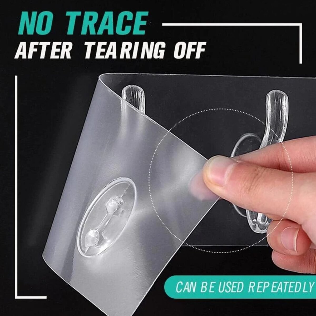 Adhesive Transparent Heavy Duty Wall Hook - Image 5