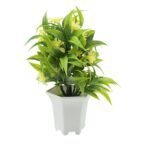 Artificial Flower Plant with Cute Pot – Home & Office Tabletop Decor, Indoor Balcony Plant (1 Pc) - Image 5