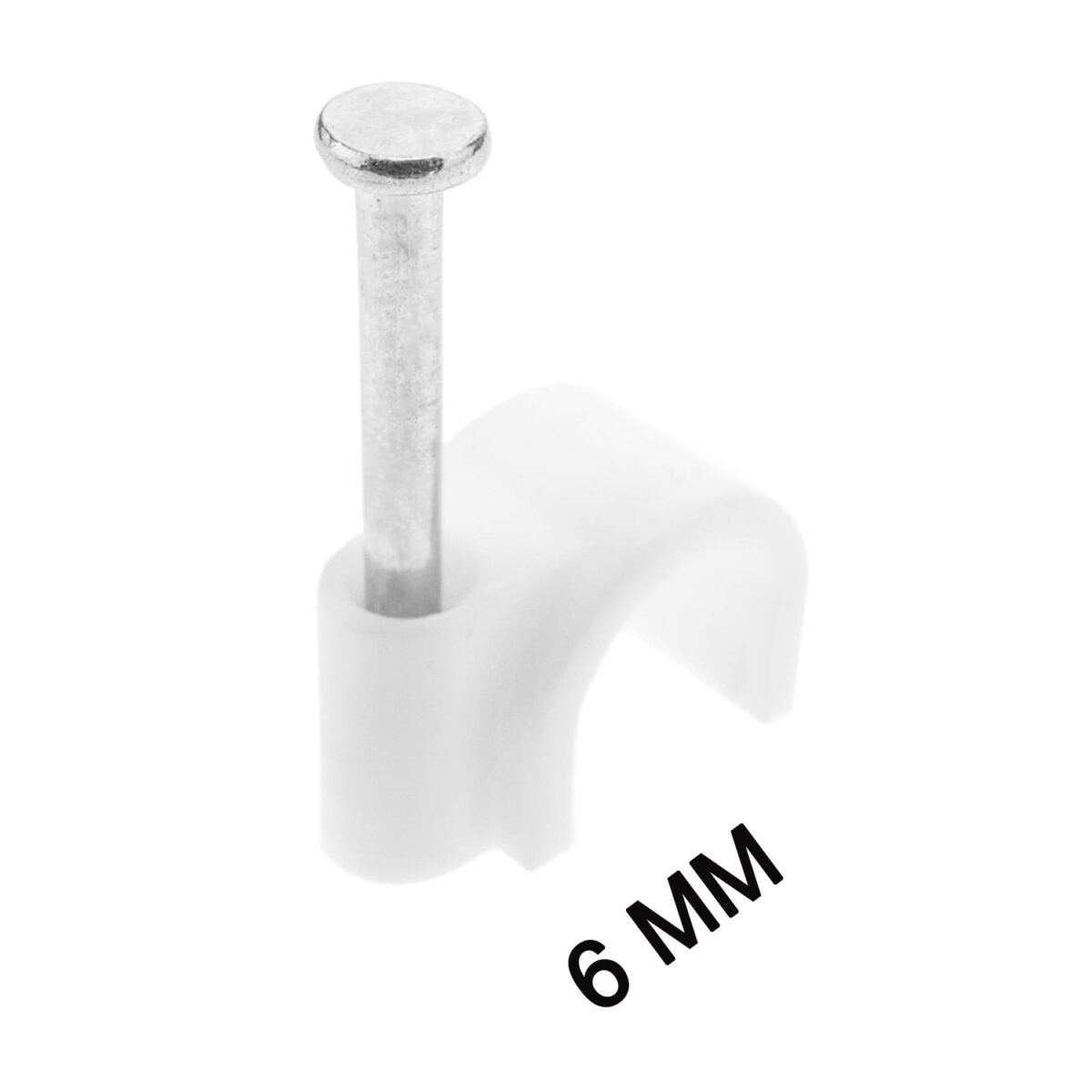 100 Pc 6 MM Cable Clip used in all kinds of wires to make them stuck and holded in walls etc. - Image 5