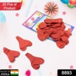 Heart shaped balloons Kinds of Rainbow Party Latex Balloons for Birthday / Anniversary / Valentine's / Wedding / Engagement Party Decoration One Color (20 Pcs Set) - Image 2