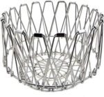 Multipurpose Fruit Basket Stainless Steel Wire Bowl Foldable Basket for Vegetable  /  Fruits  /  Dining - Image 2