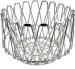 Multipurpose Fruit Basket Stainless Steel Wire Bowl Foldable Basket for Vegetable  /  Fruits  /  Dining - Image 5