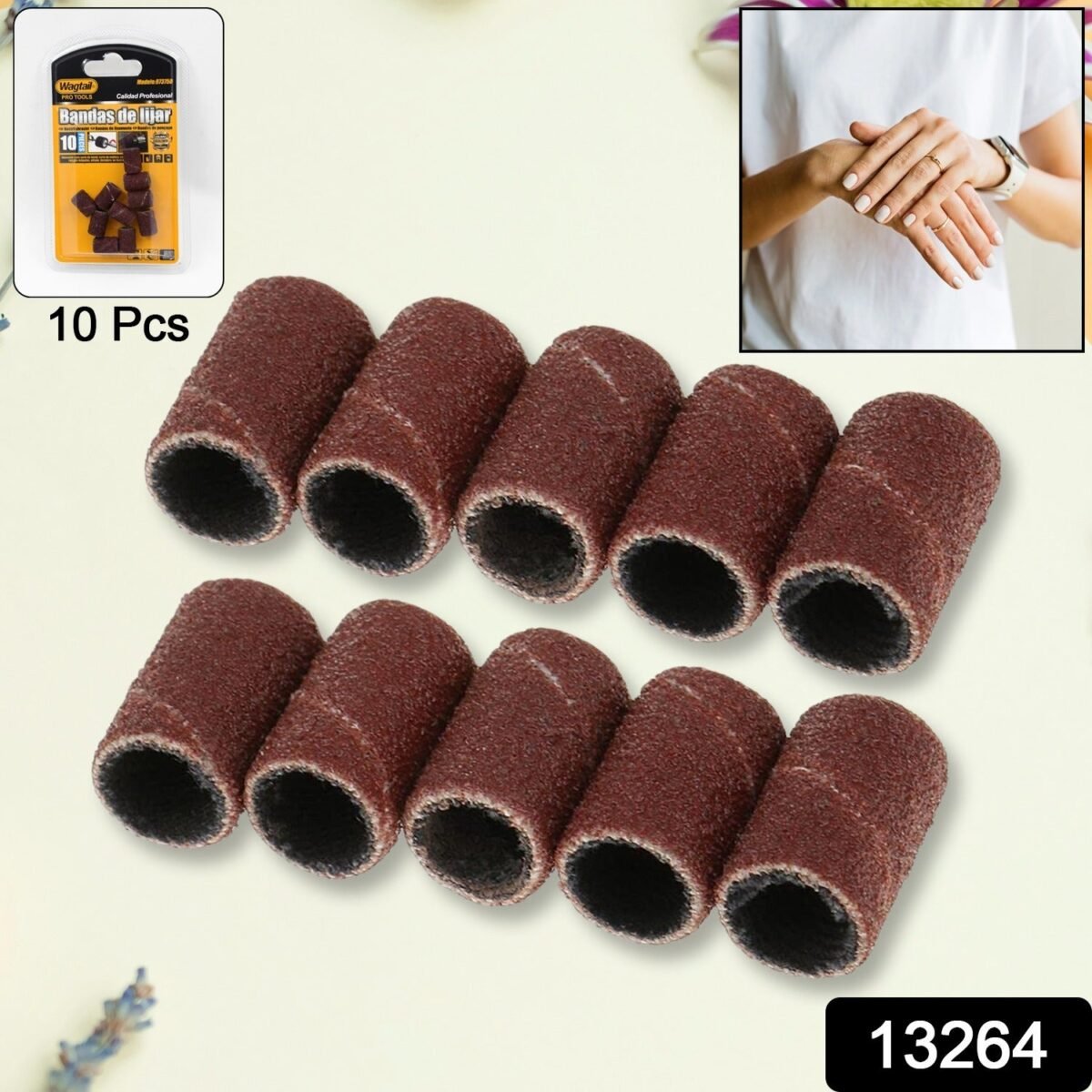 Nail Drill Sanding Band Machine Replacement Bits Pedicure Tool (10 Pcs Set) - Image 2