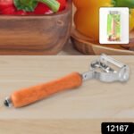 Vegetable and Fruit Peeler with Wooden Handle (1 Pc) - Image 2