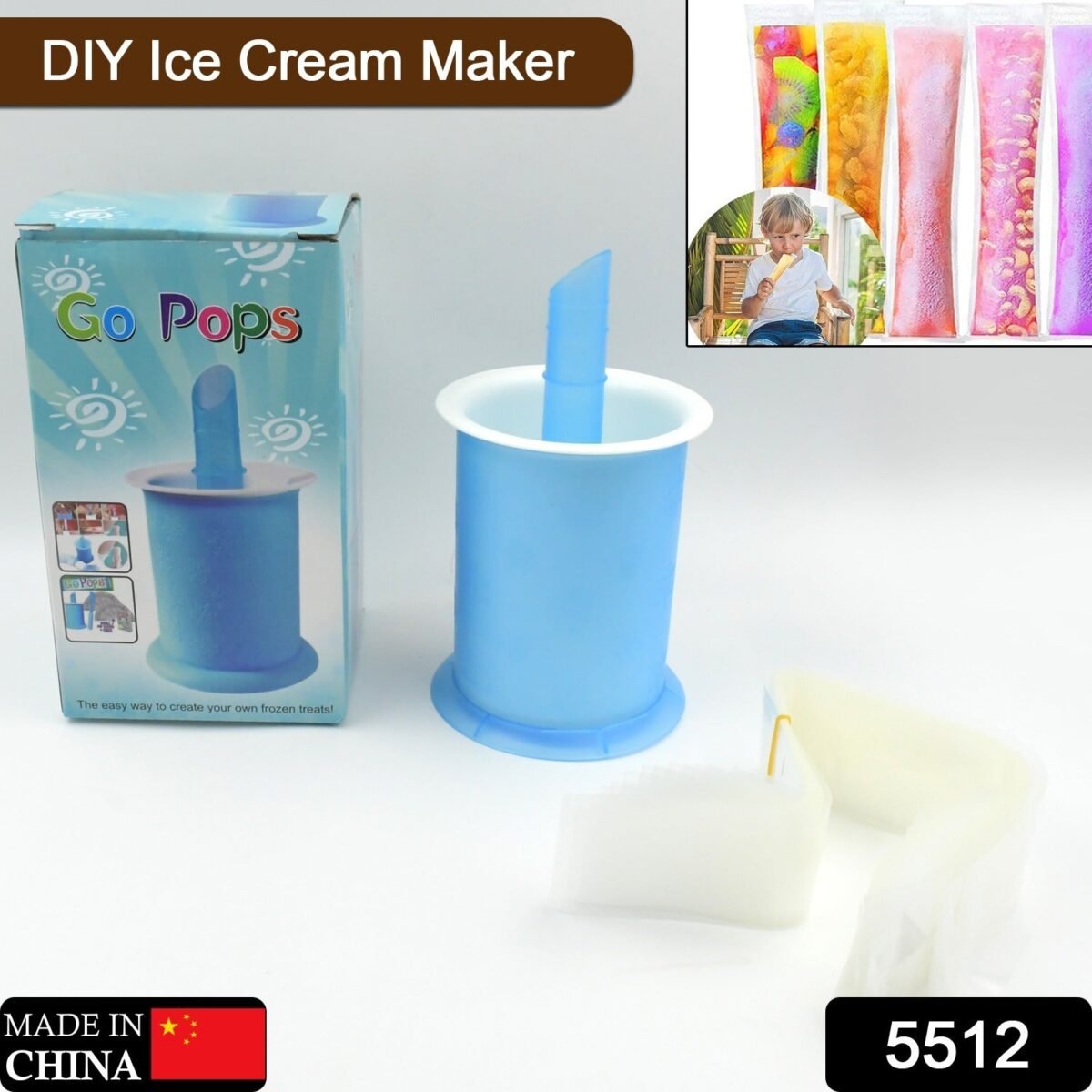 DIY Manual Popsicle Maker – Reusable Ice Cream Mold (Approx 20 Pcs Packing Bag) - Image 2