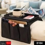 Sofa Arm Rest Hanging Storage Bag, Storage Bag for Sofa Ideal for Sorting Magazines Books (Black) - Image 2