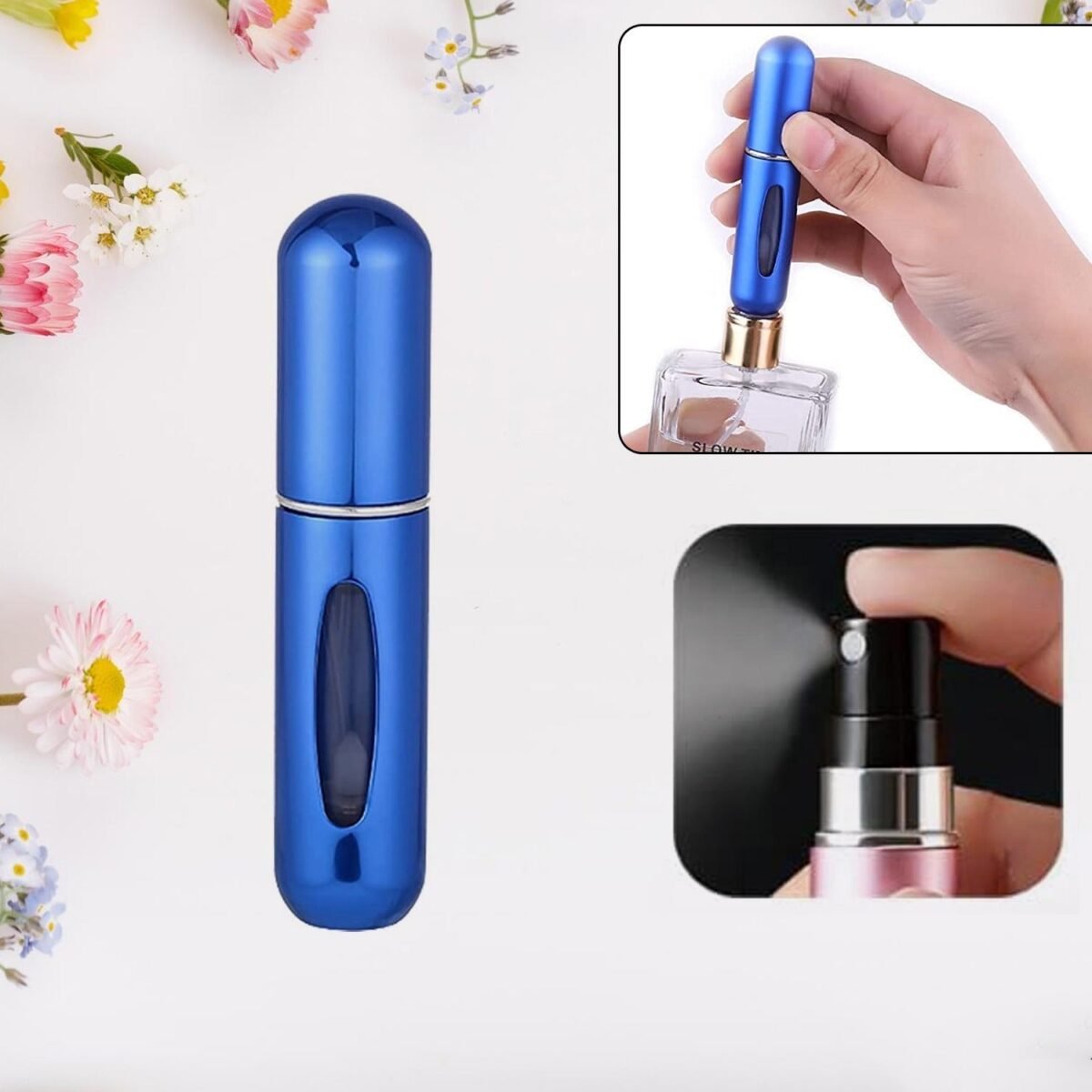 Mini Portable Perfume Empty Spray Bottle (1 Pc / Mix Color) - Image 1