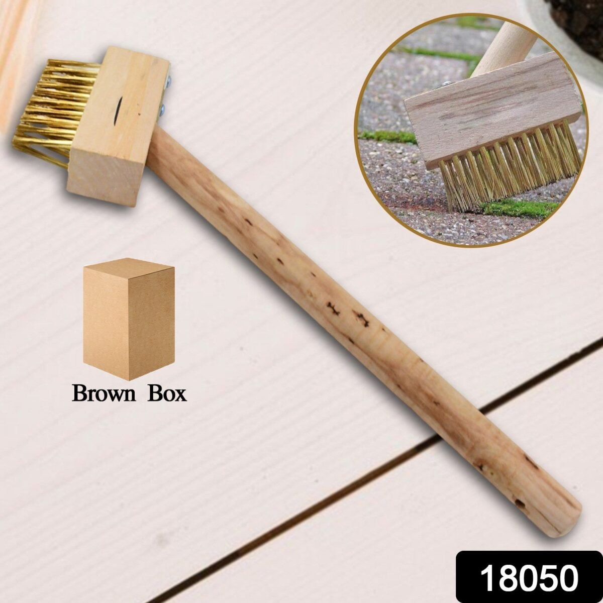 Paving Brush Wooden Block Paving Brush Patio Weed Remover Tool (1 Pc) - Image 2