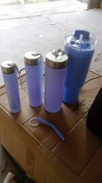 Plastic Water Bottle 3 Different Size Bottle & 1 pc Tumbler With Straw (4 Pc Set) - Image 7