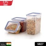 Rectangle Food Storage Containers: Airtight, Leak-Proof Lids (3-Pack, Clear ABS) - Image 2
