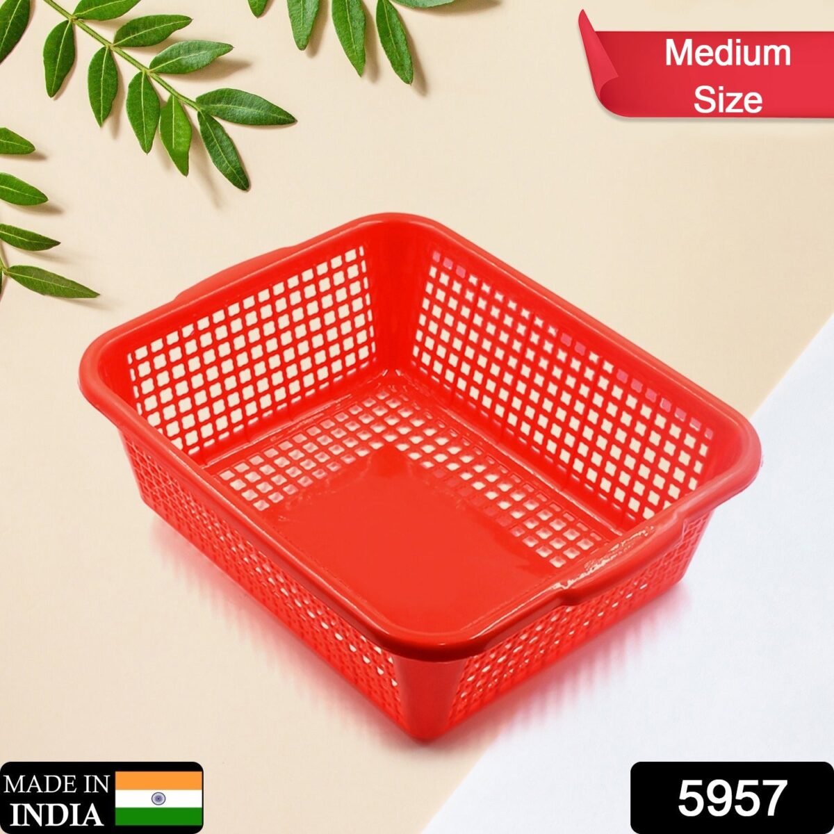 Plastic Kitchen Medium Size Vegetables and Fruits Washing Basket Dish Rack Multipurpose Organizers - Image 6