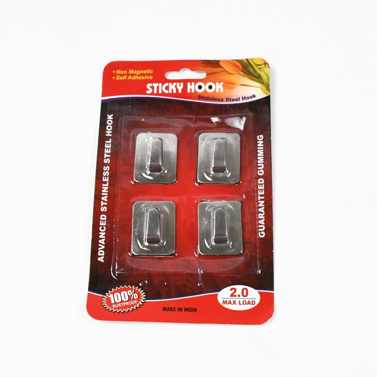 Self- Adhesive Hooks, Heavy Duty Wall Hooks Hangers Stainless Steel Waterproof Sticky Hooks for Hanging Robe Coat Towel Kitchen Bathroom and. - Image 6