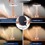 Touch LED Metal Desk Lamp – USB Rechargeable, 3 Colors/Brightness Levels, Dimmable Eye Protection (1 Pc) - Image 6