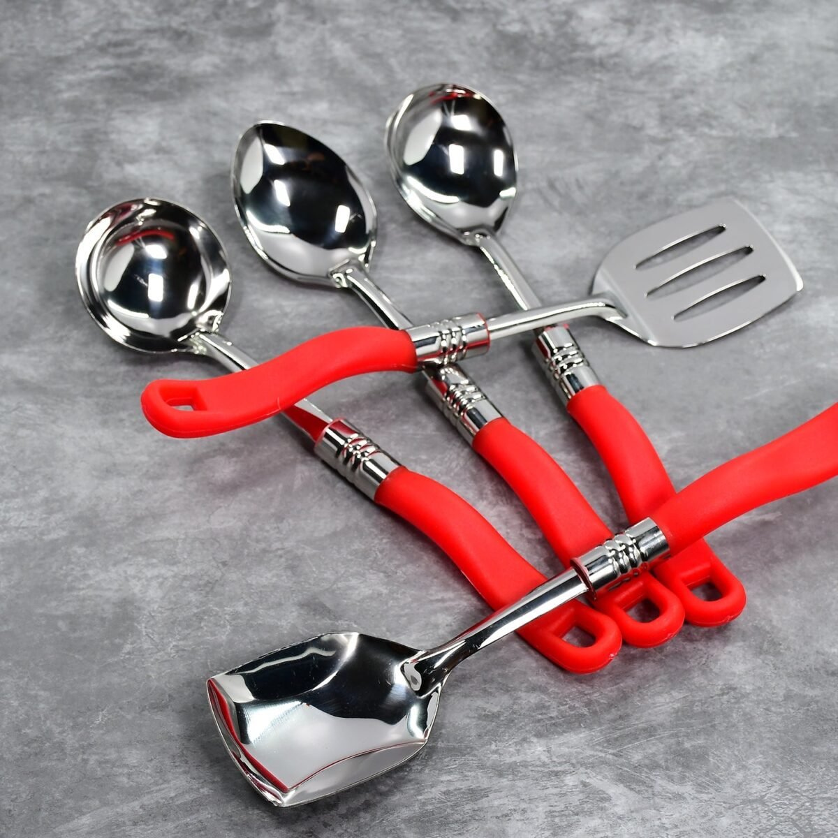 Stainless Steel Serving Spoon Set 5 pcs. - Image 3